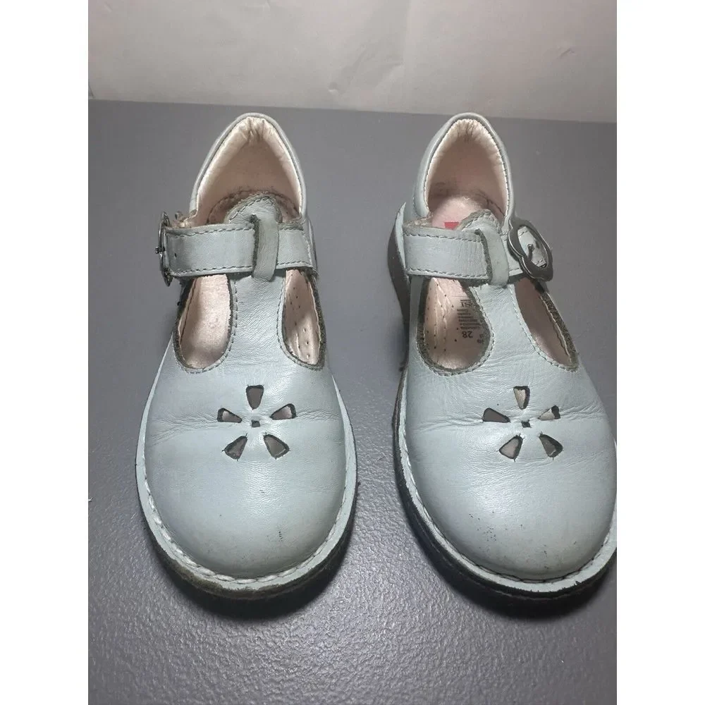 Bosi Lorela Azul Soft Leather Mary Janes Girls Light blue Shoes Sz‎ 28 US 11 #24